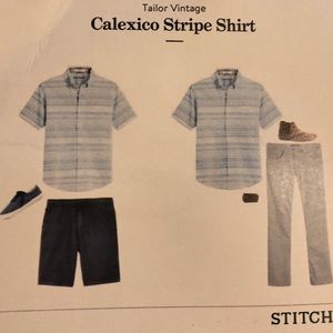 Tailor Vintage Calexico Stripe Shirt size M